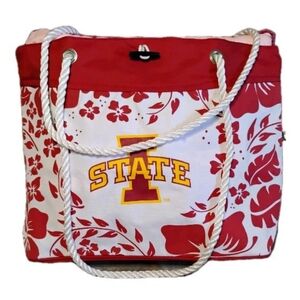 19" Iowa State Cyclones Tote Bag Tropical Floral NWT